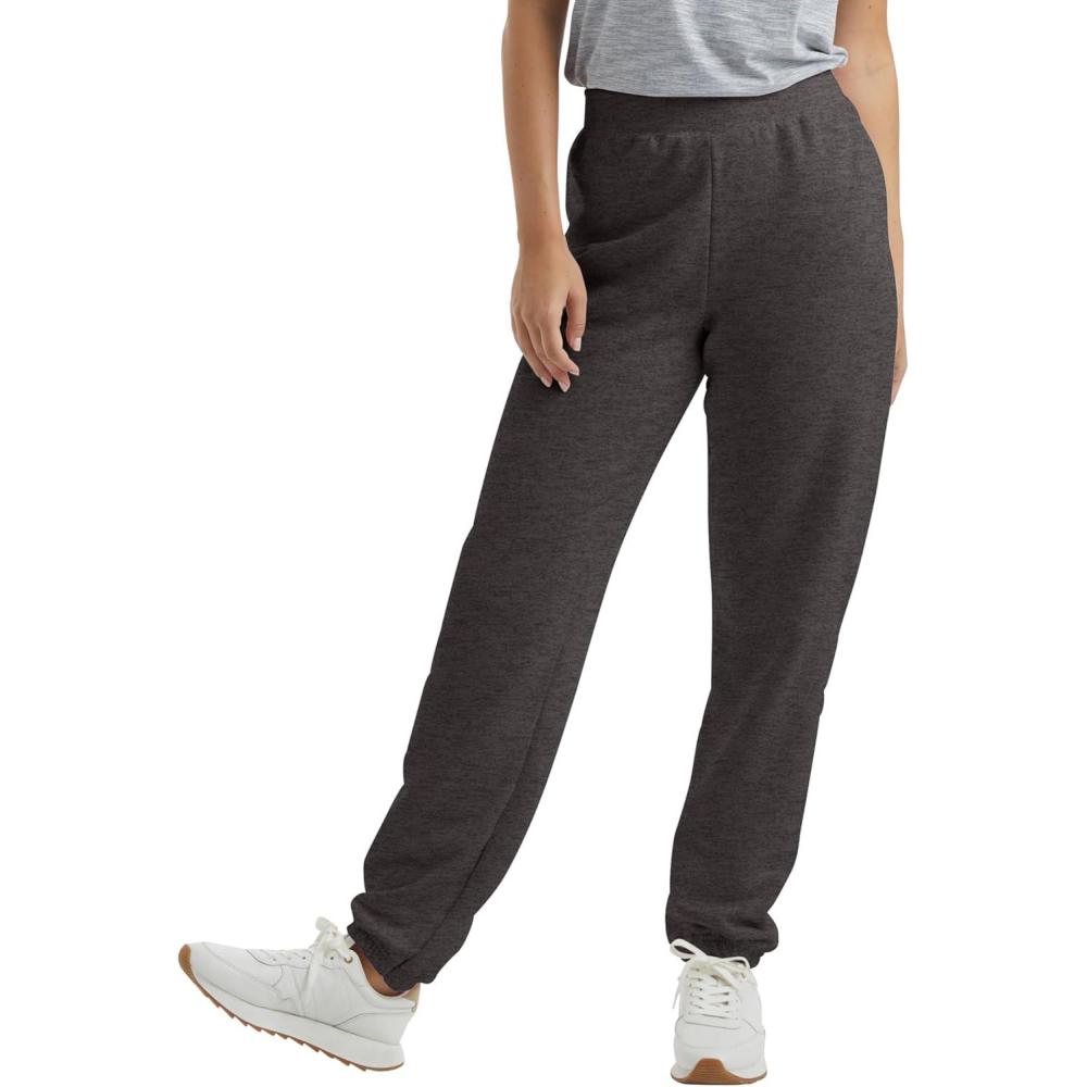 imageHanes Womens Sweatpants EcoSmart Fleece Joggers Pocketless Cinched Leg Sweatpants for Women 30quotSlate Heather