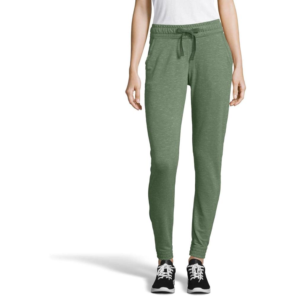 imageHanes Womens Triblend French Terry Jogger with PocketsNurture Green Heather