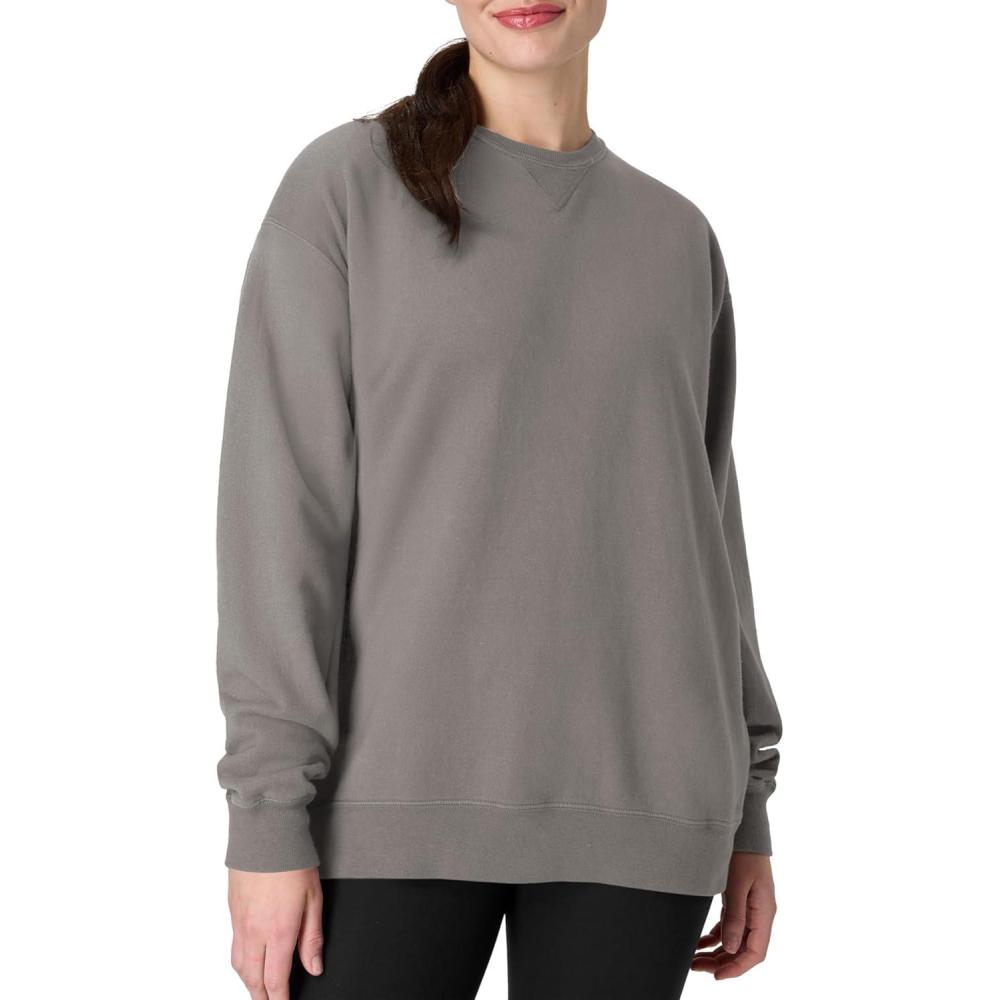 imageHanes mens Comfortwash Garment Dyed SweatshirtConcrete Gray