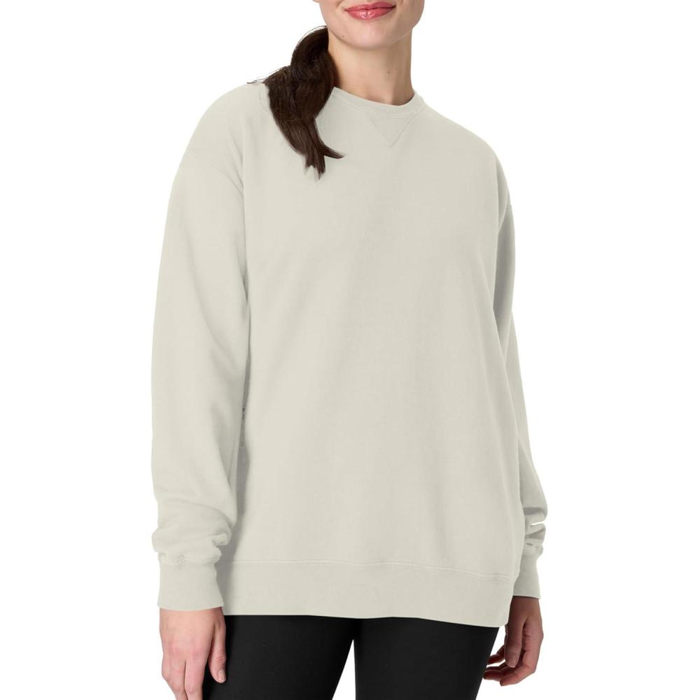 imageHanes mens Comfortwash Garment Dyed SweatshirtParchment