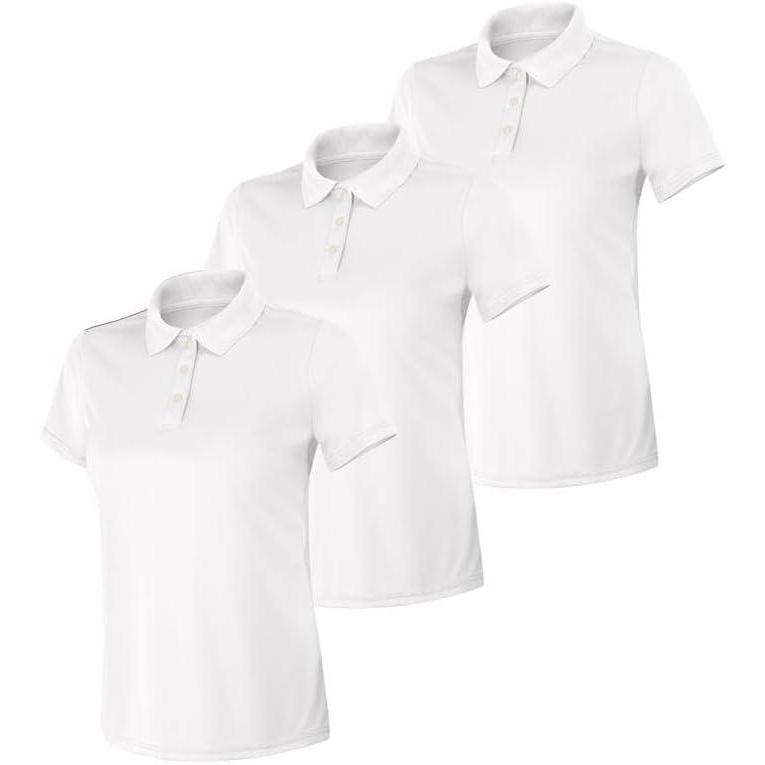 imageHanes womens Performance Polo Single or 3Pack Sport Cool DRI MoistureWicking Polo Shirt 40 UPF ProtectionWhite