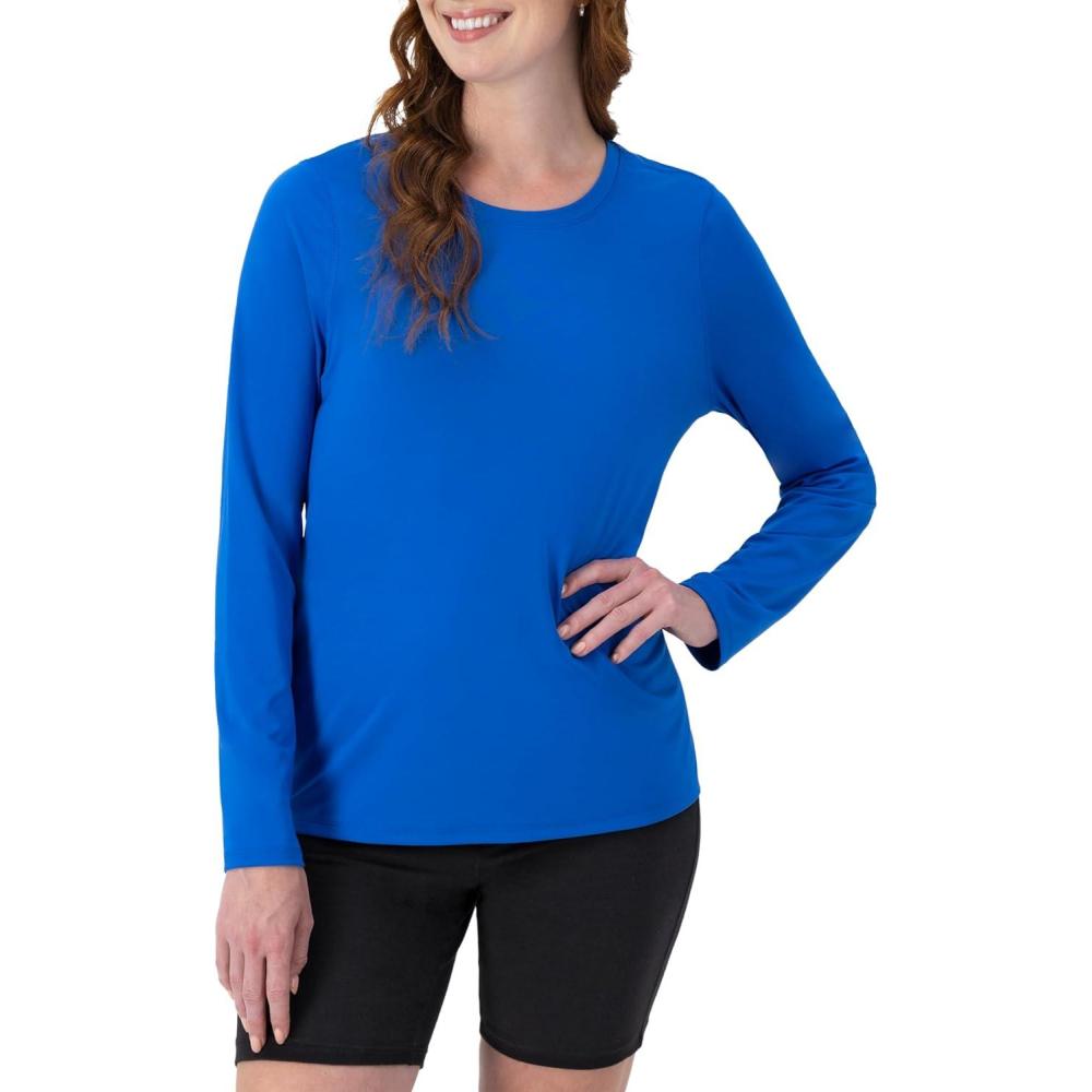 imageHanes womens Sport Cool Dri Performance Tshirt Short Or Long SleeveAwesome Blue 1 Pack