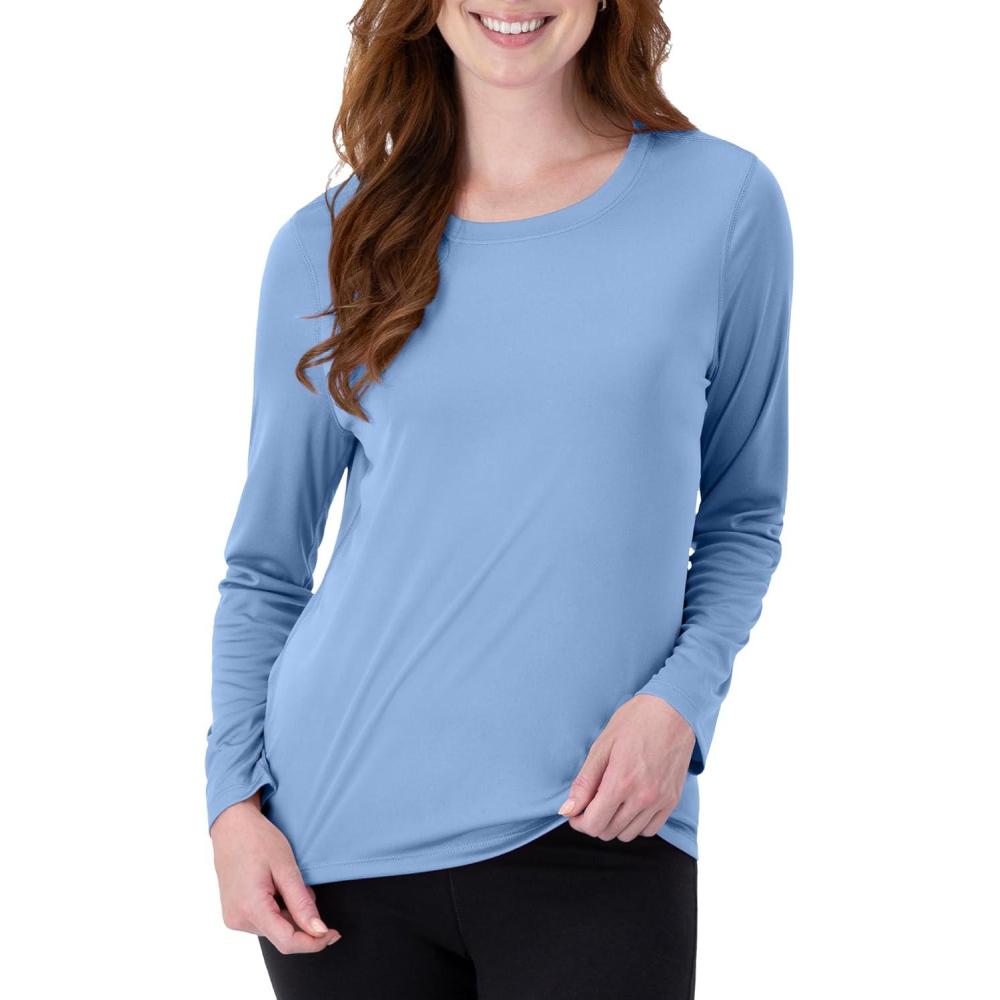 imageHanes womens Sport Cool Dri Performance Tshirt Short Or Long SleeveLight Blue