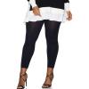 imageHanes Curves Womens Plus Size Glide on Technology Wicking Cool Comfort Footless TightsBlack