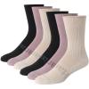 imageHanes Mens Originals Supersoft Crew Socks Stretch Crew Socks For Men 612 6PairsBeigeBlackStone Gray