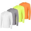 White/Grey/Safety Orange/Safety Green - 4 Pack