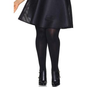 Hanes Curves Women’s Plus Size Blackout Tights, Same to Waist, Sheer Toe, Moisture Wicking, Black(Black)