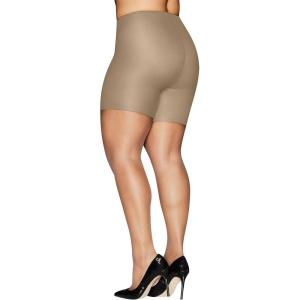 Hanes Curves Women’s Smoothing Comfort, Chafe Resist, Wicking, Plus Size Shorts(Nude)