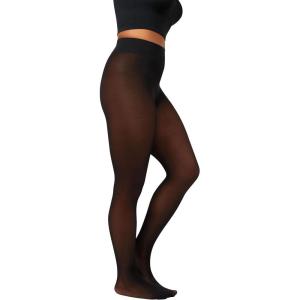 Hanes EcoSmart Womens Opaque Tights, Same to Waist, Sheer Toe, Black