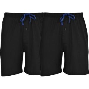 Hanes Men’s 2-Pack Sleep Shorts – Cotton Lounge Shorts, 7.5″ Inseam, Breathable Fit, Elastic Waist, Pantalones para Dormir (2-Pack)(Black/Black)
