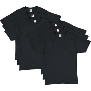 Hanes Men’s Essentials Tshirt 4 and 6 Packs, ComfortSoft Tee, Cotton Shirt for Men(Black – 6 Pack)