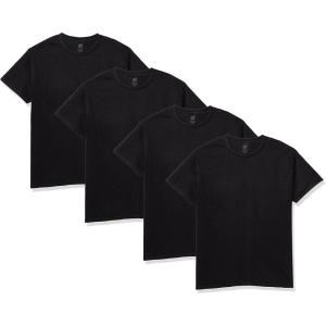 Hanes Men’s Essentials Tshirt 4 and 6 Packs, ComfortSoft Tee, Cotton Shirt for Men(Black)