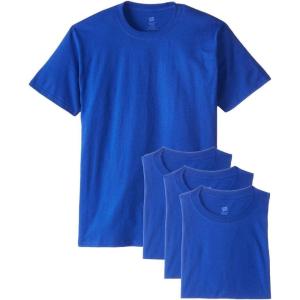 Hanes Men’s Essentials Tshirt 4 and 6 Packs, ComfortSoft Tee, Cotton Shirt for Men(Deep Royal – 4 Pack)