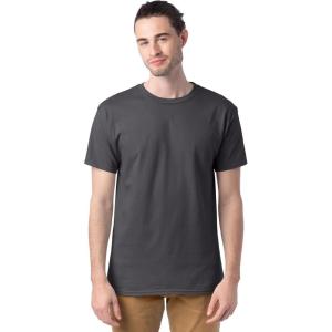 Hanes Men’s Essentials Tshirt 4 and 6 Packs, ComfortSoft Tee, Cotton Shirt for Men(Smoke Gray)