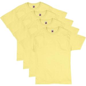 Hanes Men’s Essentials Tshirt 4 and 6 Packs, ComfortSoft Tee, Cotton Shirt for Men(Yellow)