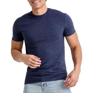 Hanes Mens Originals Lightweight T-Shirt, Crewneck T-Shirts for Men, Tri-Blend Tee, Available in Tall(Athletic Navy Pe Heather)