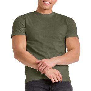 Hanes Mens Originals Lightweight T-Shirt, Crewneck T-Shirts for Men, Tri-Blend Tee, Available in Tall(Miltary Gren Trblend)