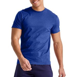 Hanes Mens Originals Lightweight T-Shirt, Crewneck T-Shirts for Men, Tri-Blend Tee, Available in Tall(Royal Triblend)