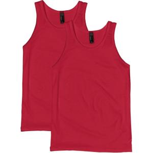 Hanes Men’s Performance Tank, X-Temp Moisture-Wicking Tank Top, Solid Colors, 2-Pack(Deep Red)