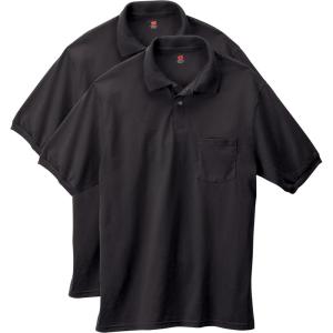 Hanes Men’s Short Sleeve Jersey Pocket Polo (Pack of 2)