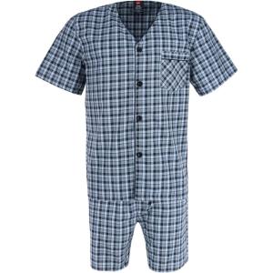 Hanes Men’s Short Sleeve Nightwear Pajama, Short PJ Set, Pijama de Dos Piezas para Hombre(Blackgrey)