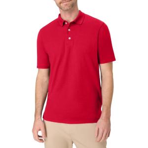 Hanes Men’s Short Sleeve X-Temp Performance Polo(Deep Red)