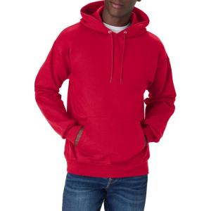 Hanes Men’s Ultimate Sweatshirt, Heavyweight Fleece Hoodie, Cotton Sweatshirt for Men(Deep Red)