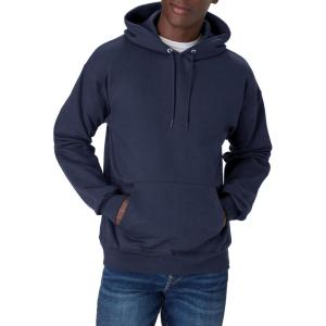 Hanes Men’s Ultimate Sweatshirt, Heavyweight Fleece Hoodie, Cotton Sweatshirt for Men(Navy)