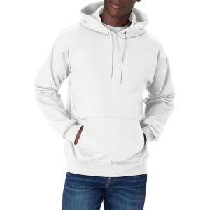 Hanes Men’s Ultimate Sweatshirt, Heavyweight Fleece Hoodie, Cotton Sweatshirt for Men(White)