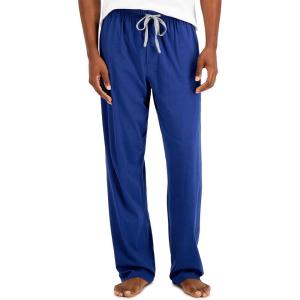Hanes Men’s X-Temp Jersey Cotton Pajama Pants, Loungewear with Pockets, Extended Sizes(Blue)