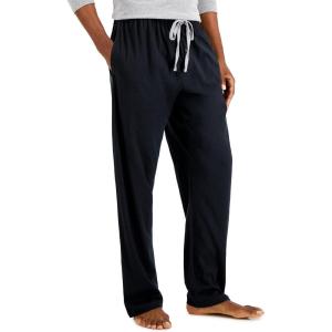 Hanes Men’s X-Temp Jersey Cotton Pajama Pants, Loungewear with Pockets, Extended Sizes(Midnight Black)