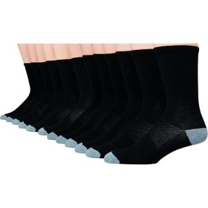 Hanes Men’s, X-Temp Lightweight Socks, Crew and Ankle, 12-Pack(Crew – Black)
