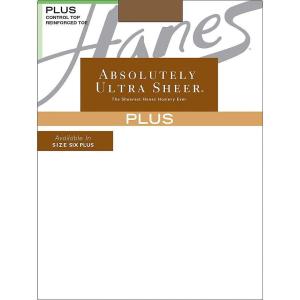 Hanes Women’s Absolutely Ultra Sheer Control Top with Reinforced Toe Plus-Size(Gentlebrown)