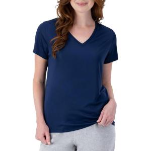 Hanes Women’s Cool Dri Performance V-Neck T-Shirt, Moisture-Wicking Short Sleeve Tee, 40+ UPF Protection, 1 Or 5 Pack(Navy – 1 Pack)