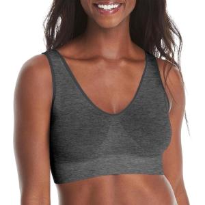 Hanes Women’s Cozy Wireless Bra, Full-Coverage Pullover Bra, Seamless T-Shirt Bra(Gravel Grey Heather)