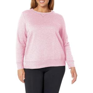 Hanes Women’s Just My Size Plus Size Sweatshirt, EcoSmart Fleece Pullover with V-Notch(Pale Pink)