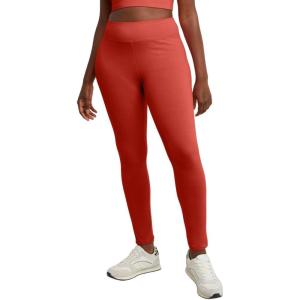 Hanes Women’s Leggings, Ankle-Length Leggings for Women, Stretch Cotton-Spandex Leggings, High Waist, 27″(Red River Clay)