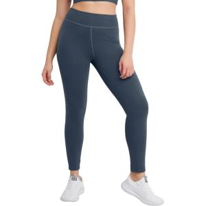 Hanes Women’s Leggings, Ankle-Length Leggings for Women, Stretch Cotton-Spandex Leggings, High Waist, 27″(Trekking Grey)