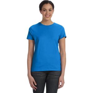 Hanes Women’s Perfect-T Crewneck T-Shirt, Lightweight Cotton Short Sleeve Tee for Women(Bluebell Breeze)