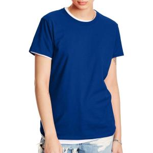 Hanes Women’s Perfect-T Crewneck T-Shirt, Lightweight Cotton Short Sleeve Tee for Women(Deep Royal)