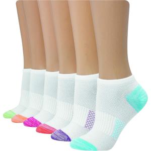 Hanes Women’s Socks, Lightweight Breathable Socks, No Show and Super No Show, 6-Pack(White Assorted)