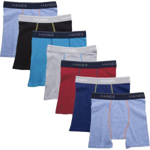 Hanes boys Hanes Boys’ and Toddler Underwear, Comfort Flex Wb Boxer Briefs, 10-pack(7 Pack – Multicolor)