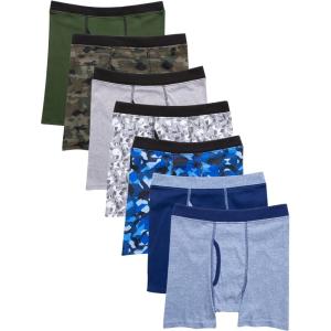 Hanes boys Hanes Boys’ and Toddler Underwear, Comfort Flex Wb Boxer Briefs, 10-pack(Assorted – 7 Pack)