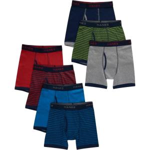 Hanes boys Hanes Boys’ and Toddler Underwear, Comfort Flex Wb Boxer Briefs, 10-pack(Assorted)