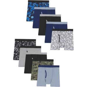 Hanes boys Hanes Boys’ and Toddler Underwear, Comfort Flex Wb Boxer Briefs, 10-pack(Multicolor – 10 Pack)