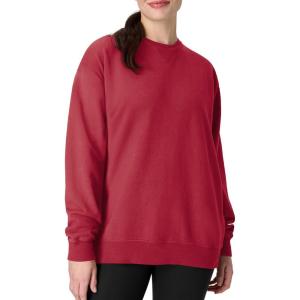 Hanes mens Comfortwash Garment Dyed Sweatshirt(Crimson Fall)