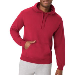 Hanes mens Originals Fleece Hoodie, Garment Dyed Hooded Sweatshirt, Unisex Fleece Pullover(Crimson Fall)