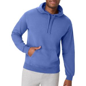 Hanes mens Originals Fleece Hoodie, Garment Dyed Hooded Sweatshirt, Unisex Fleece Pullover(Deep Forte Blue)