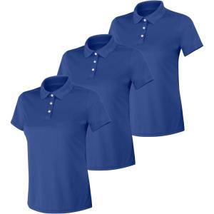 Hanes womens Performance Polo, Single or 3-Pack, Sport Cool DRI Moisture-Wicking Polo Shirt, 40+ UPF Protection(Deep Royal)