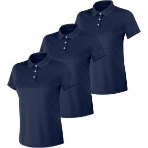 Hanes womens Performance Polo, Single or 3-Pack, Sport Cool DRI Moisture-Wicking Polo Shirt, 40+ UPF Protection(Navy)